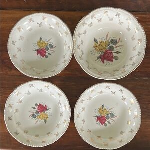10 pc Floral Patterned Vintage tableware